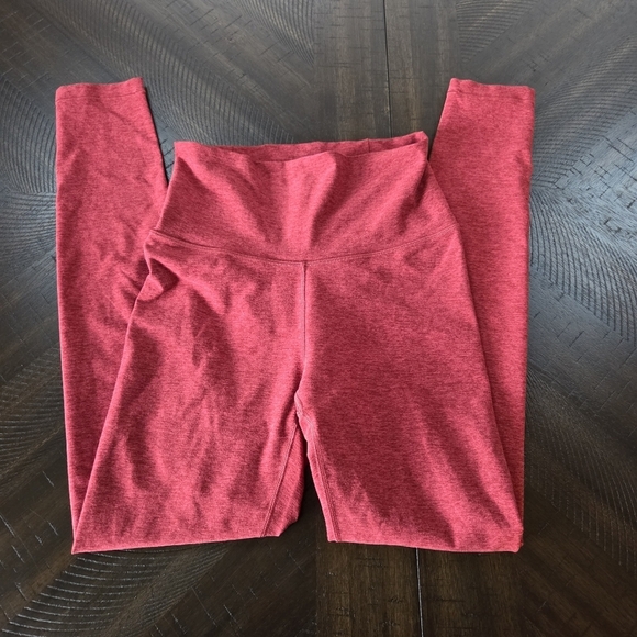 CALIA by Carrie Underwood LustraLux High Rise 7/8 Legging Crimson Heather Red XS - Picture 4 of 8